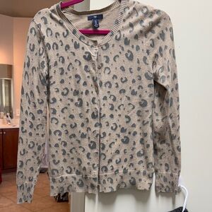 GAP Tan Leopard Print Cardigan